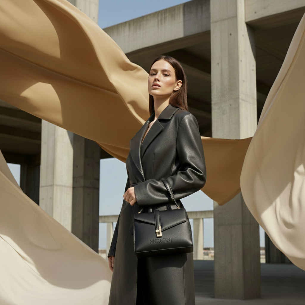 Femme 2008 Icon: Morcini Signature Top Handle Leather Bag