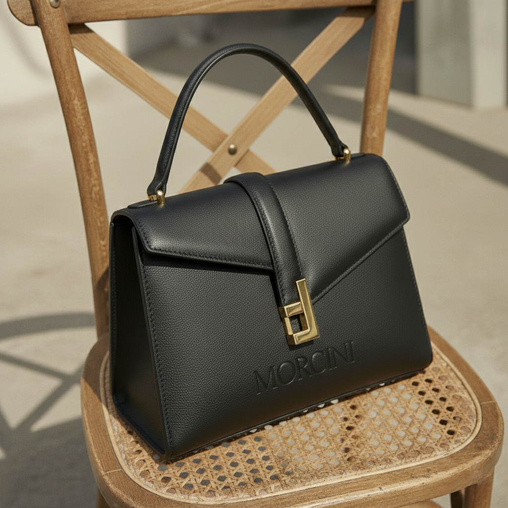 Femme 2008 Icon: Morcini Signature Top Handle Leather Bag