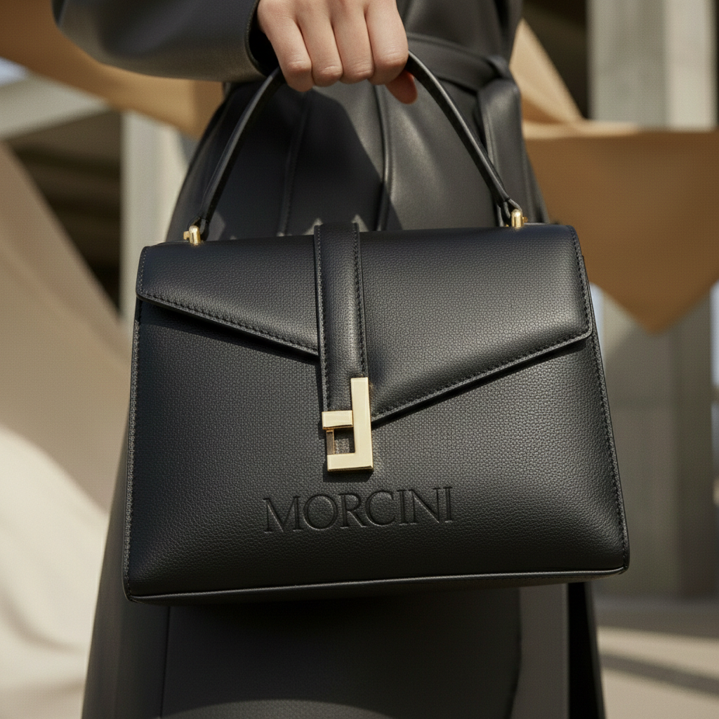 Femme 2008 Icon: Morcini Signature Top Handle Leather Bag