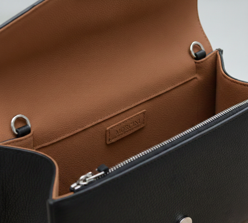 Milano 2026: Morcini Signature Moderne Top Handle Leather Handbag